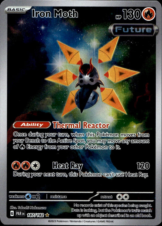 Iron Moth 187/182 Illustration Rare Paradox Rift Pokemon Near Mint