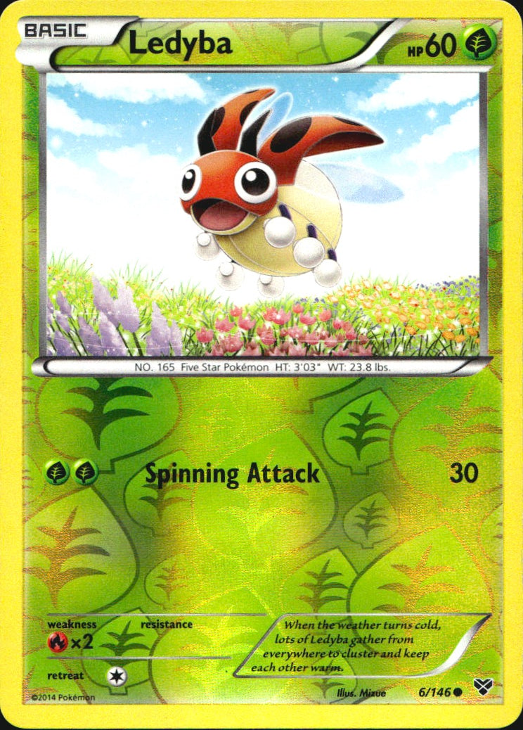 Ledyba 6/146 Common XY Pokemon Reverse Holo Near Mint