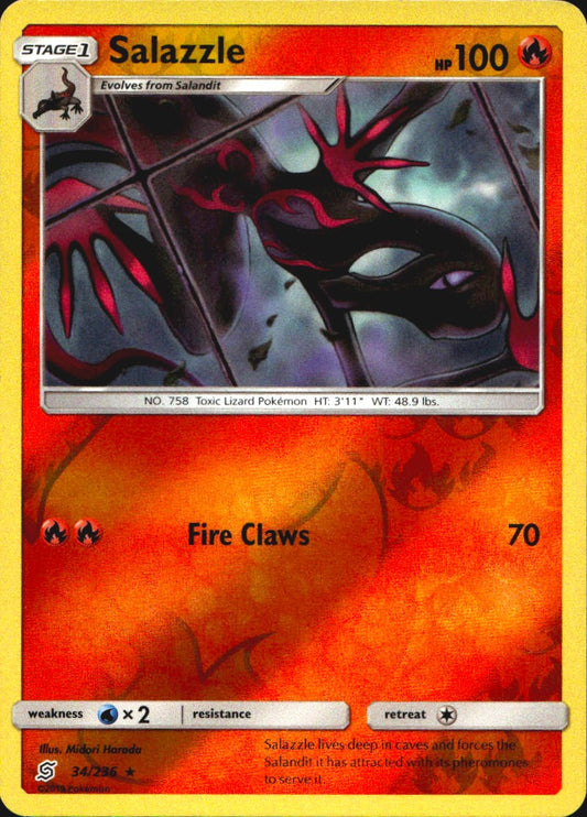 Salazzle 34/236 Rare Unified Minds Pokemon Near Mint