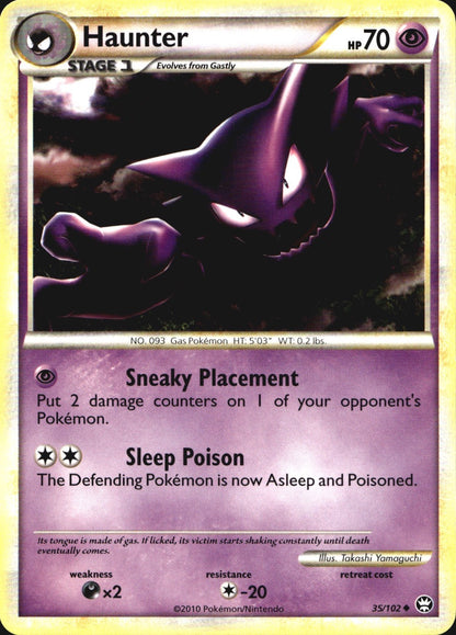 Haunter 35/102 Uncommon HGSS Triumphant Pokemon Near Mint
