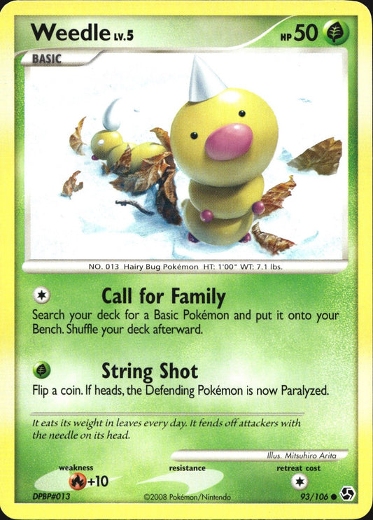 Weedle 93/106 Common Great Encounters Pokemon Near Mint