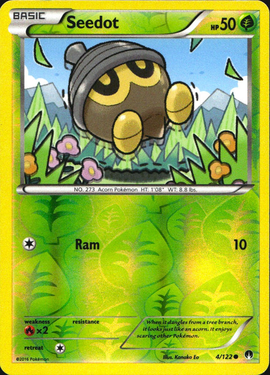 Seedot 4/122 Common BREAKpoint Pokemon Reverse Holo Near Mint