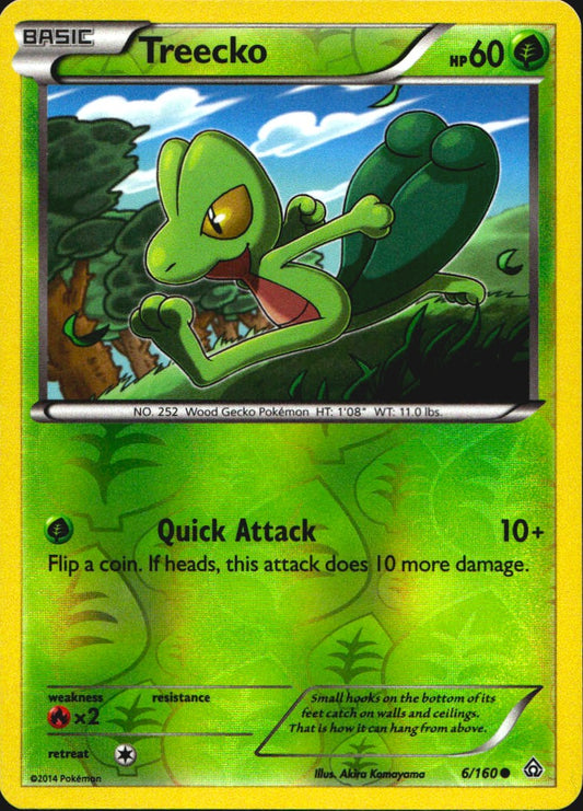 Treecko 6/160 Common Primal Clash Pokemon Reverse Holo Near Mint