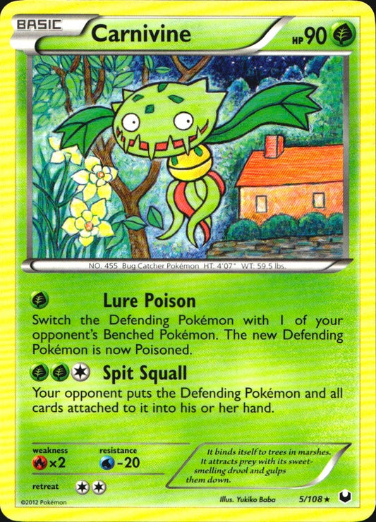 Carnivine 5/108 Rare Dark Explorers Pokemon Near Mint