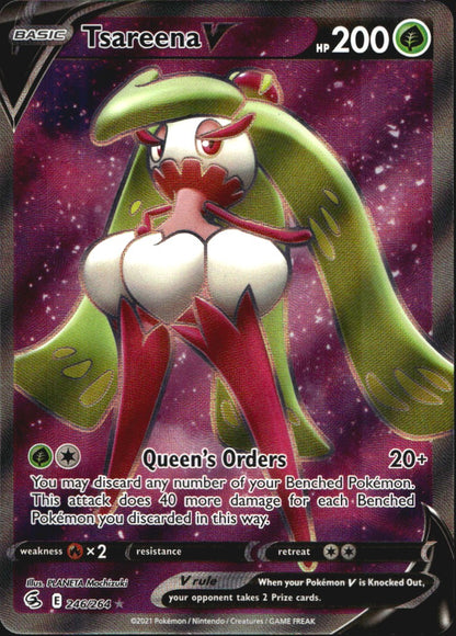 Tsareena V 246/264 Rare Ultra Fusion Strike Pokemon Near Mint