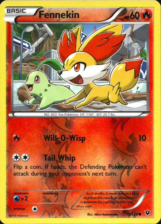 Fennekin 10/124 Common Fates Collide Pokemon Reverse Holo Near Mint