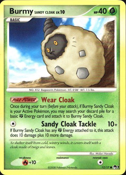Burmy Sandy Cloak 12/17 Common POP Series 7 Pokemon Near Mint