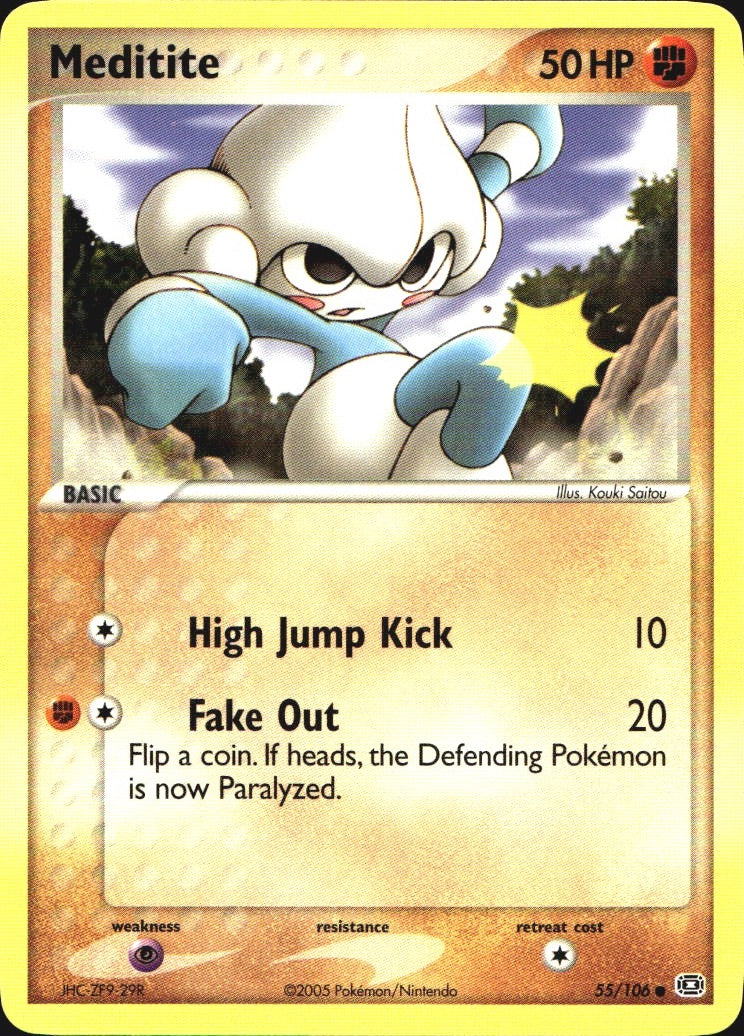 Meditite 55/106 Common Emerald Pokemon Near Mint