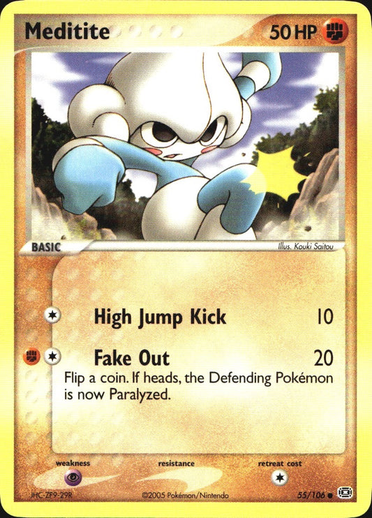 Meditite 55/106 Common Emerald Pokemon Near Mint