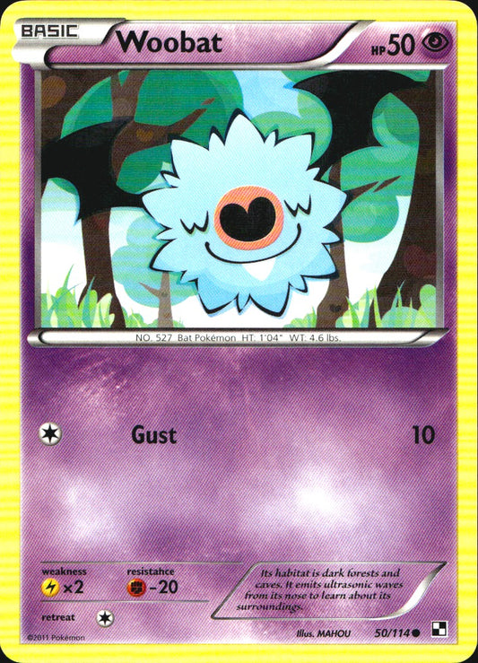 Woobat 50/114 Common Black & White Pokemon Near Mint