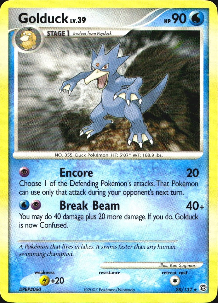 Golduck 28/132 Rare Secret Wonders Pokemon Near Mint