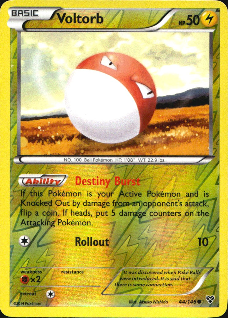 Voltorb 44/146 Common XY Pokemon Reverse Holo Near Mint