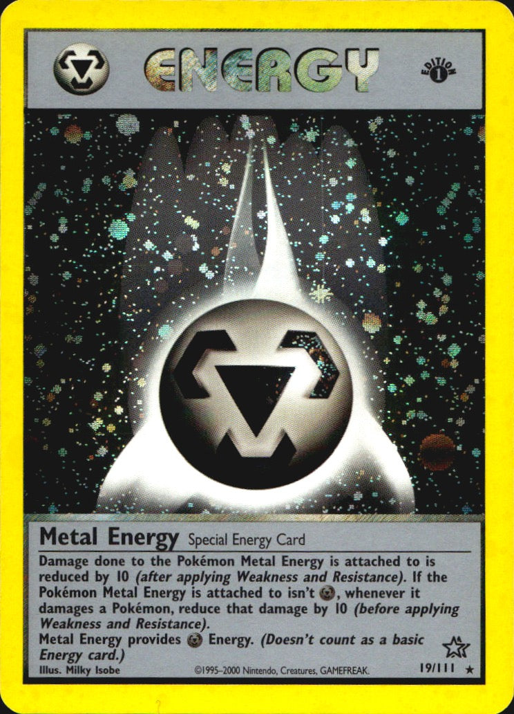 Metal Energy 19/111 Holo Rare Neo Genesis Pokemon 1st Edition Near Mint