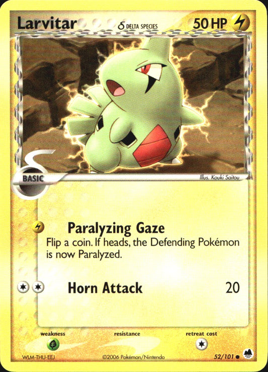Larvitar 52/101 Common Dragon Frontiers Pokemon Near Mint