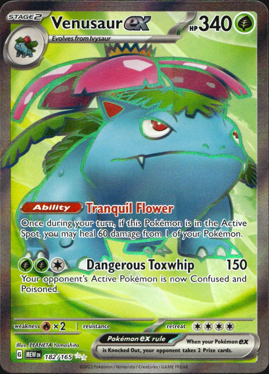 Venusaur ex 182/165 Ultra Rare 151 Pokemon Near Mint