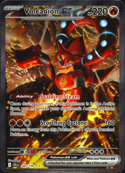 Volcanion ex 182/159 Special Illustration Rare Journey Together Pokemon NM