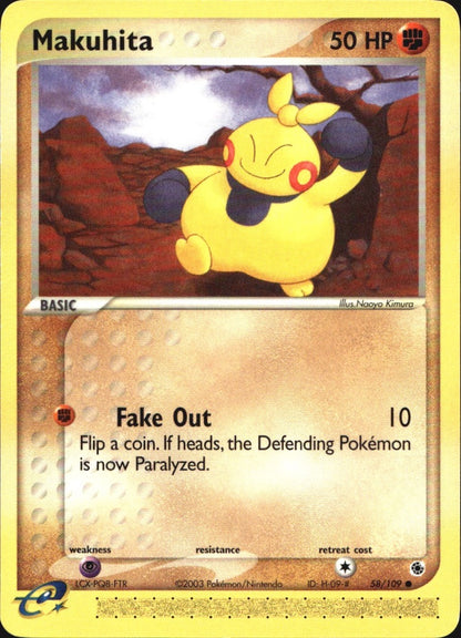 Makuhita 58/109 Common Ruby & Sapphire Pokemon Near Mint