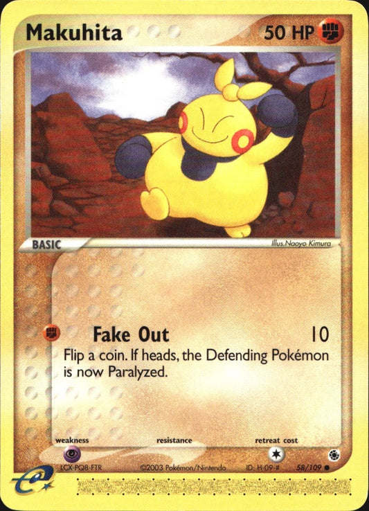 Makuhita 58/109 Common Ruby & Sapphire Pokemon Near Mint