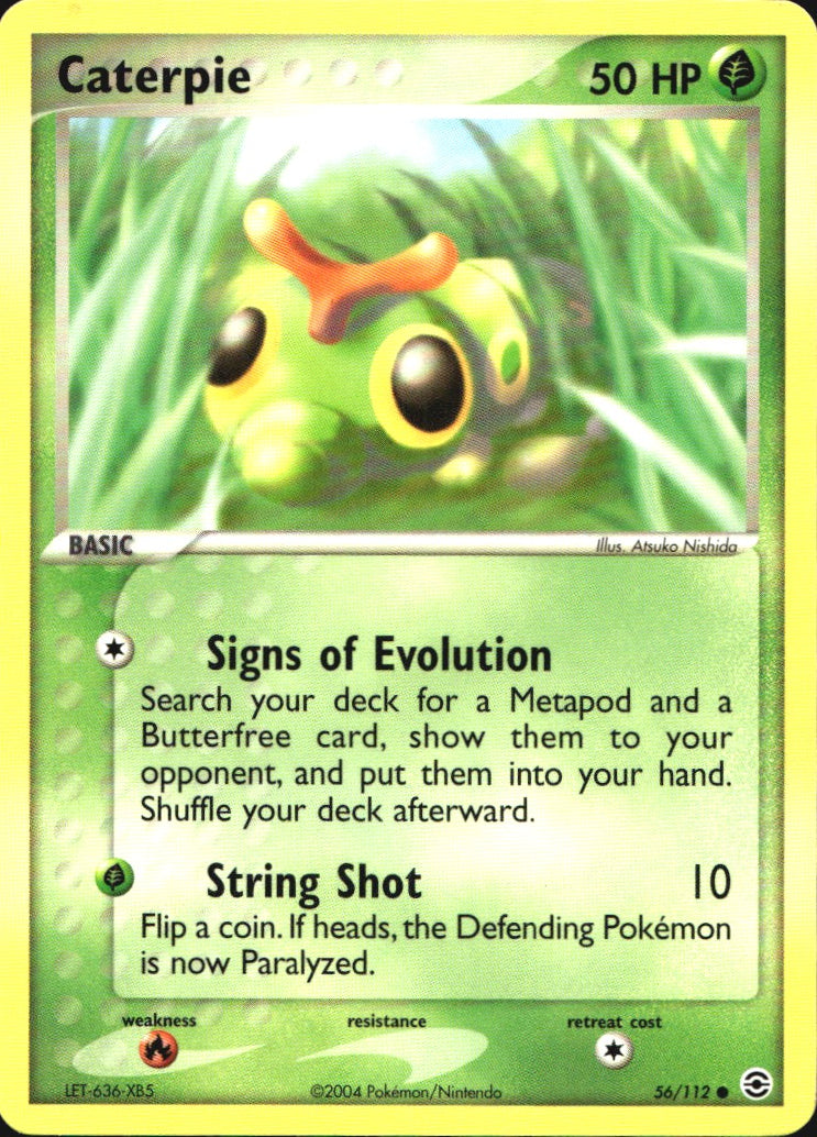 Caterpie 56/112 Common FireRed & LeafGreen Pokemon Near Mint