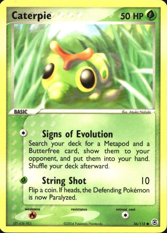Caterpie 56/112 Common FireRed & LeafGreen Pokemon Near Mint