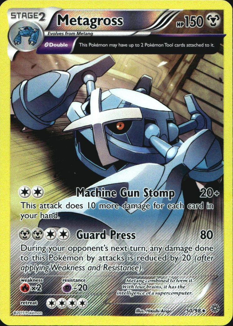 Metagross 50/98 Rare Ancient Origins Pokemon Reverse Holo Near Mint