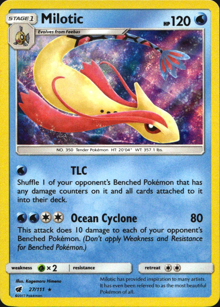 Milotic 27/111 Holo Rare Crimson Invasion Pokemon Near Mint
