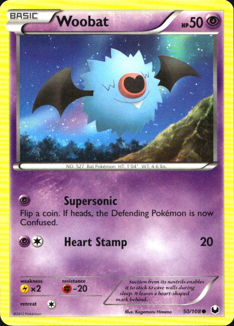Woobat 50/108 Common Dark Explorers Pokemon Near Mint