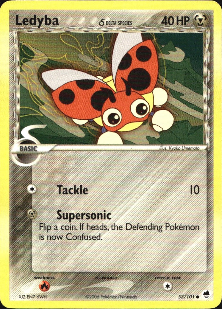 Ledyba 53/101 Common Dragon Frontiers Pokemon Near Mint