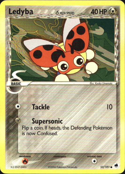 Ledyba 53/101 Common Dragon Frontiers Pokemon Near Mint