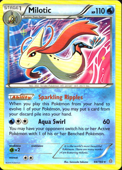 Milotic 44/160 Holo Rare Primal Clash Pokemon Near Mint