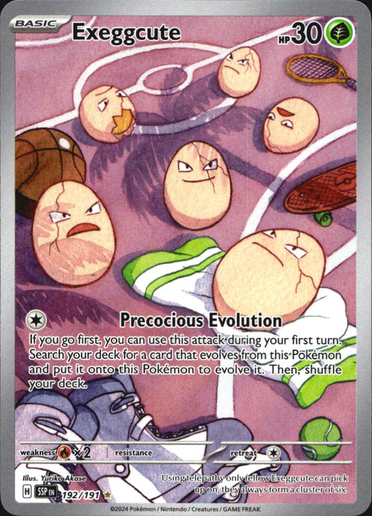 Exeggcute 192/191 Illustration Rare Surging Sparks Pokemon Near Mint