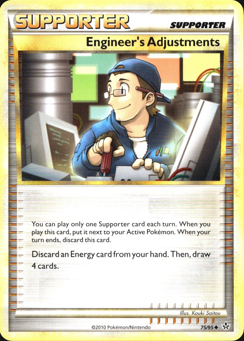 Engineer's Adjustments 75/95 Uncommon HGSS Unleashed Pokemon Near Mint