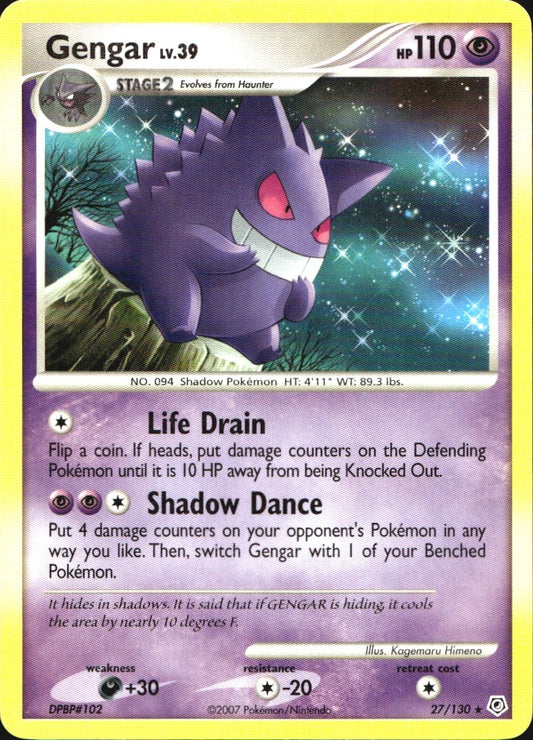 Gengar 27/130 Rare Diamond & Pearl Pokemon Near Mint