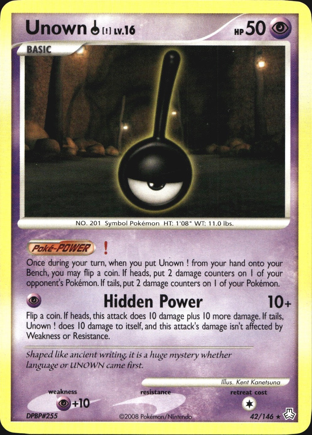 Unown [!] 42/146 Rare Legends Awakened Pokemon Near Mint