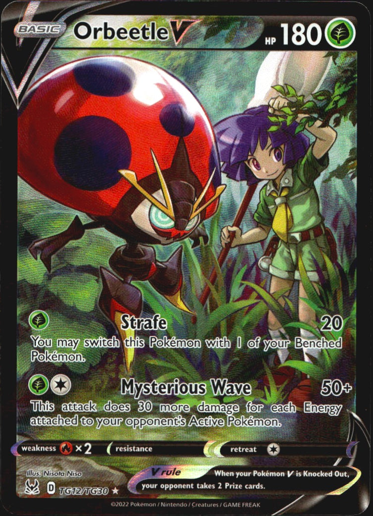 Orbeetle V TG12/TG30 Holo Rare V Lost Origin Trainer Gallery Pokemon Near Mint