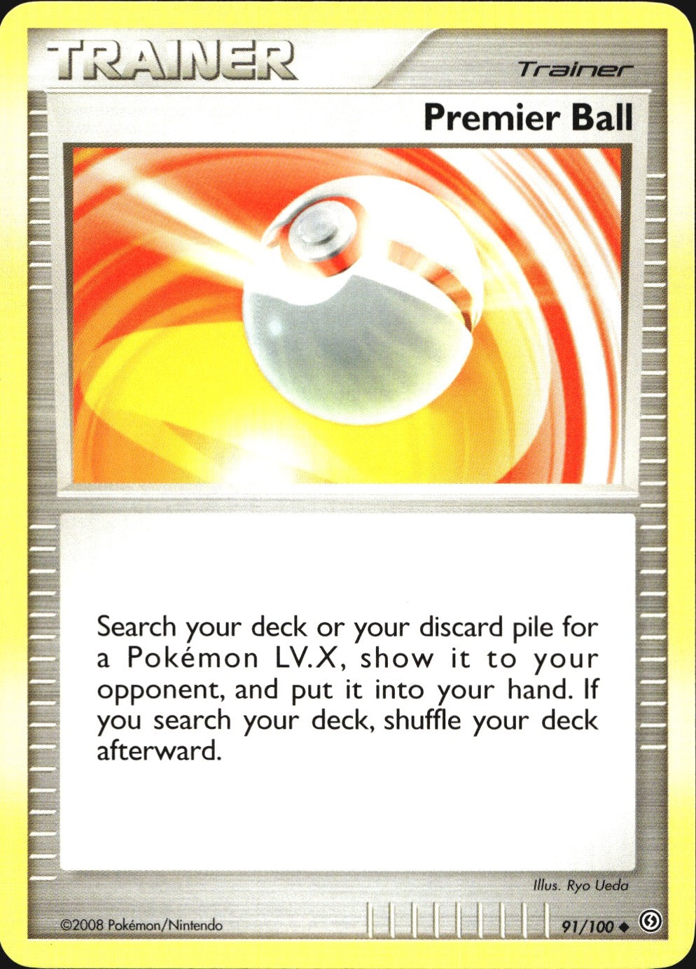 Premier Ball 91/100 Uncommon Stormfront Pokemon Near Mint