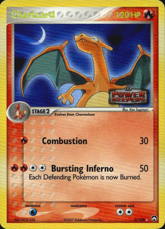 Charizard 6/108 Holo Rare Power Keepers Pokemon Reverse Holo Lightly Played