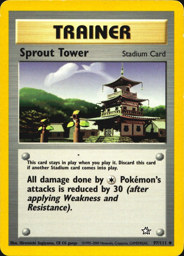 Sprout Tower 97/111 Uncommon Neo Genesis Pokemon Near Mint