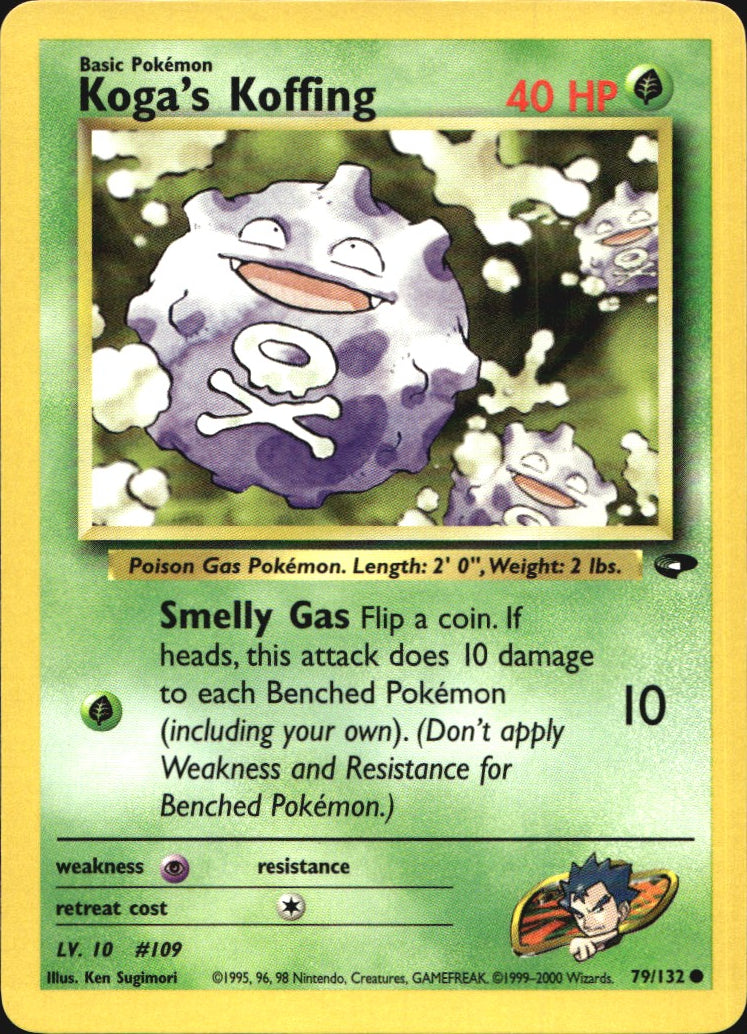 Koga's Koffing 79/132 Common Gym Challenge Pokemon Near Mint