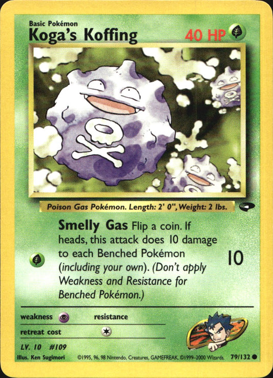 Koga's Koffing 79/132 Common Gym Challenge Pokemon Near Mint