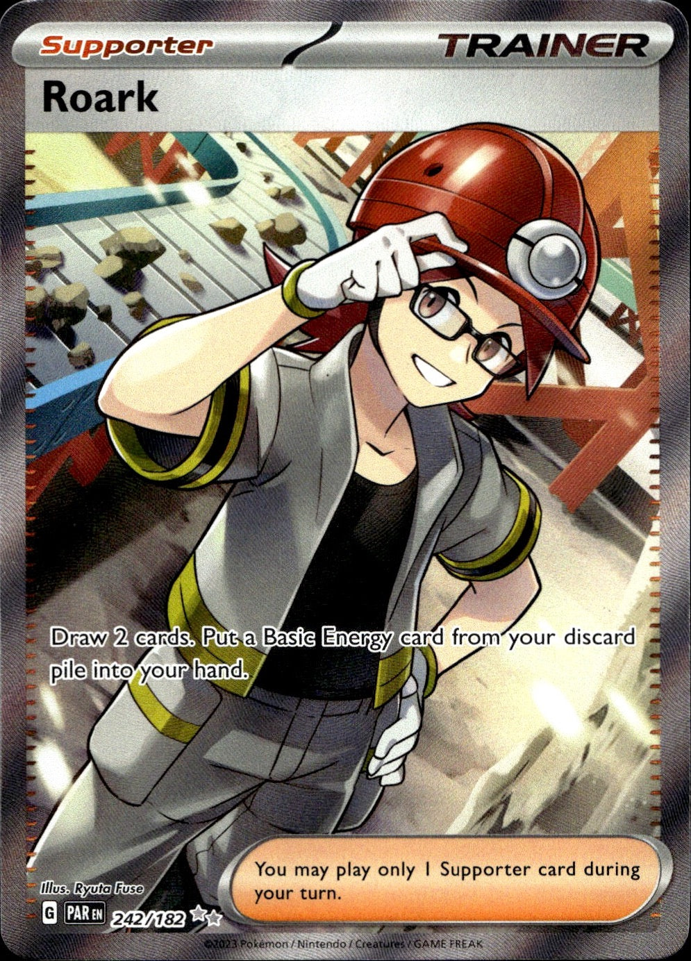 Roark 242/182 Ultra Rare Paradox Rift Pokemon Near Mint