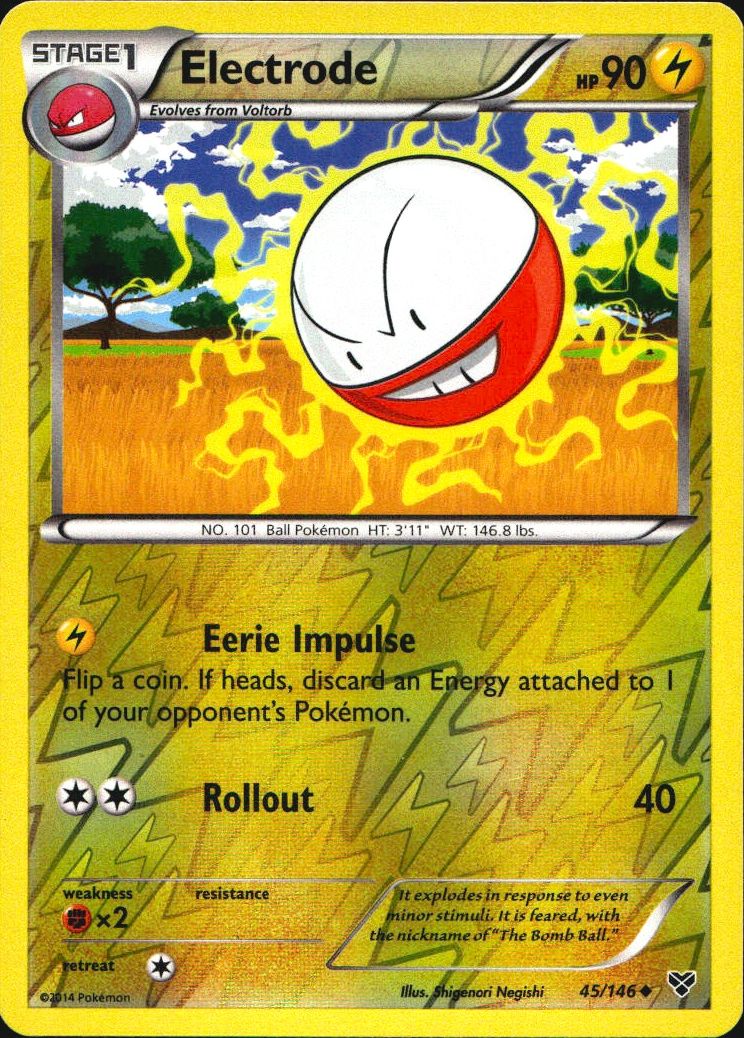 Electrode 45/146 Uncommon XY Pokemon Reverse Holo Near Mint