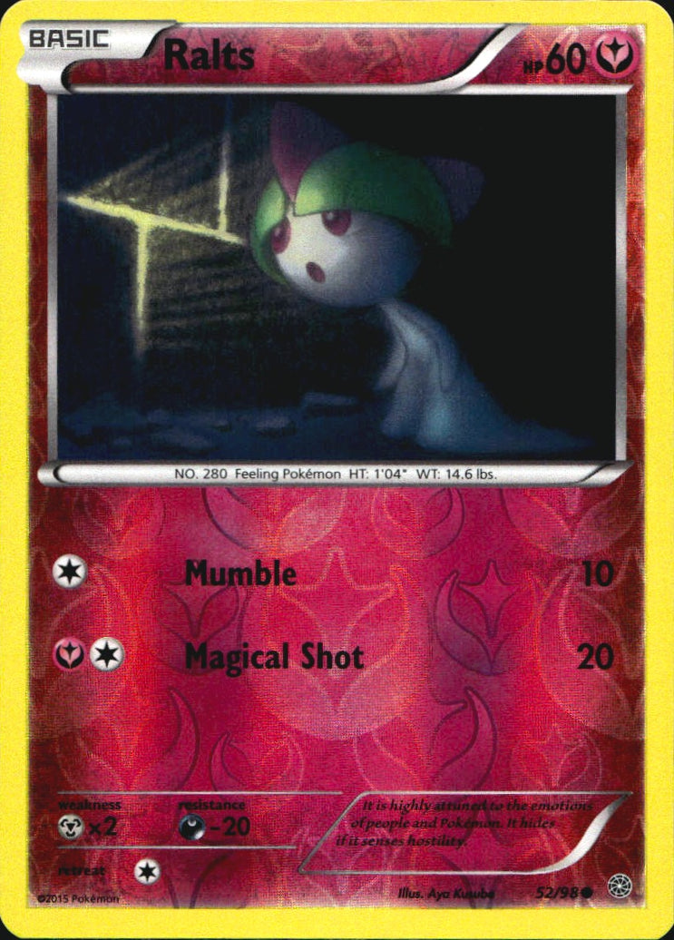 Ralts 52/98 Common Ancient Origins Pokemon Reverse Holo Near Mint