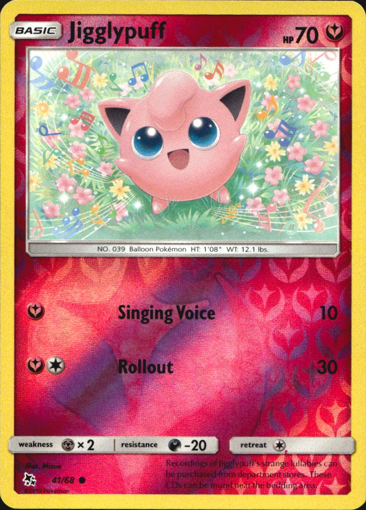 Jigglypuff 41/68 Common Hidden Fates Pokemon Near Mint