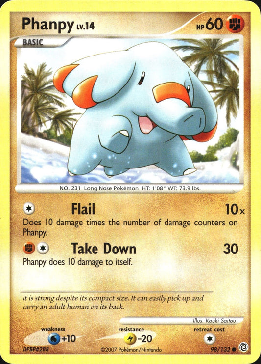 Phanpy 98/132 Common Secret Wonders Pokemon Near Mint