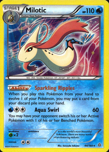 Milotic 44/160 Holo Rare Primal Clash Pokemon Near Mint
