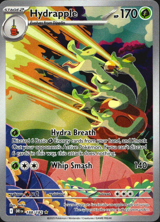 Hydrapple 188/182 Illustration Rare Destined Rivals Pokemon Near Mint