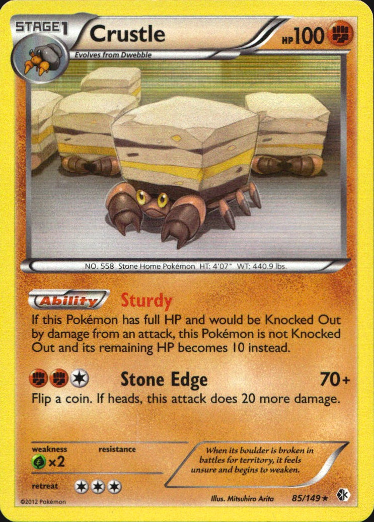 Crustle 85/149 Holo Rare Boundaries Crossed Pokemon Near Mint