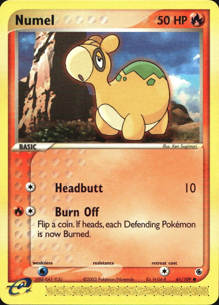 Numel 61/109 Common Ruby & Sapphire Pokemon Near Mint