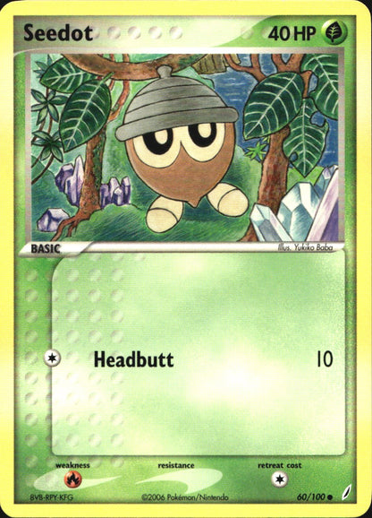 Seedot 60/100 Common Crystal Guardians Pokemon Near Mint